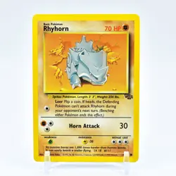 Rhyhorn - 61/64 Jungle Unlimited Common Pokemon - NM - Image 1