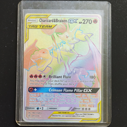 Pokemon TCG Charizard & Braixen GX 251/236 Cosmic Eclipse Secret Holo TAG TEAM - Image 1