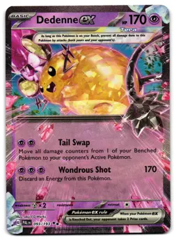 Dedenne ex 093/193 - 🌊 Paldea Evolved Pokemon TCG Holo 🖤 - LP - Image 1