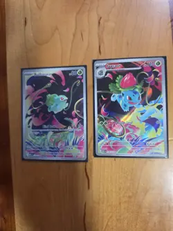 Pokemon TCG Bulbasaur 133/132 & Ivysaur 134/132 Holo Full Art MEG Lot 2 - Image 1