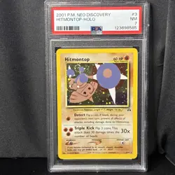 Hitmontop PSA 7 Neo Discovery 3/75 Holo 2001 Pokemon Card Near Mint - Image 1