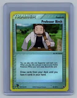 Professor Birch 89/109 Uncommon Ruby & Sapphire Pokemon Reverse Holo Near Mint - Image 1