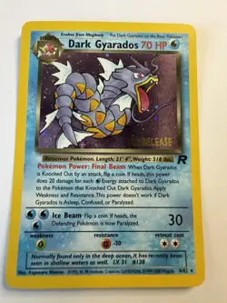 Dark Gyarados - Prerelease Stamped Holo - 8/82 Team Rocket - Pokemon TCG - 2000 - Image 1
