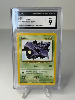 Zubat Pokemon (2001) Neo Revolutions 59/64 CGC Mint 9 Nintendo Pokemon ✨Vintage✨ - Image 1