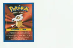 Cubone #104 1999 Pokemon Kellogg's Game Tip Cards - Image 1