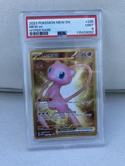 The Pokemon Company 2023 Pokemon TCG SV 151 Mew ex 205/165 Hyper Rare Holo PSA 9 - Image 1