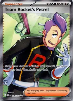 Team Rocket's Petrel 226/182 Ultra Rare Destined Rivals Pokemon Holo Near Mint - Image 1