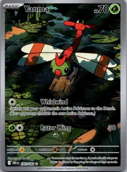 Yanma 183/182 Illustration Rare Destined Rivals Pokemon Holo Near Mint - Image 1