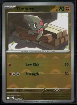 Timburr (Master Ball Pattern) 047/086 Black Bolt Common Holo Pokemon Pokeball - Image 1