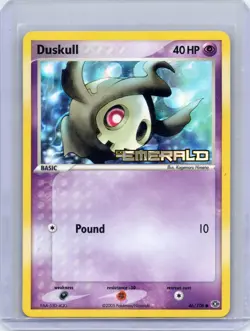 Duskull 46/106 Common Emerald Pokemon Reverse Holo Lightly Played - Image 1
