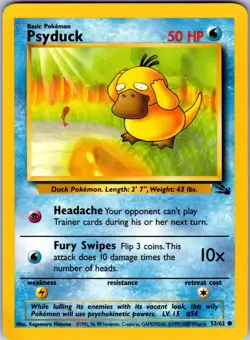Psyduck 53/62 Fossil Unlimited LP - Image 1