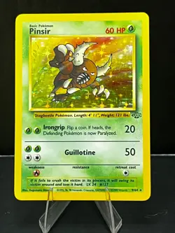 Pokemon TCG Pinsir Jungle 9/64 Unlimited Holo Rare - Near Mint - Image 1