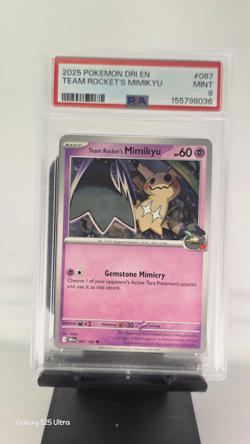 *SALE* Pokemon TCG 2025 SV10 Destined Rivals Team Rocket's Mimikyu 087/182 PSA 9 - Image 1