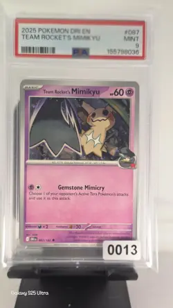 *SALE* Pokemon TCG 2025 SV10 Destined Rivals Team Rocket's Mimikyu 087/182 PSA 9 - Image 3
