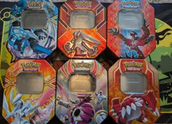 EMPTY Pokemon TCG Tins with Plastic Inserts Bulk Storage Standard No Cards - Image 1
