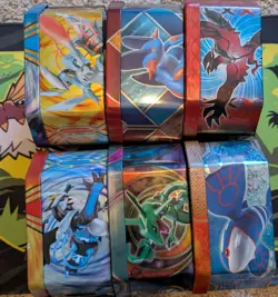 EMPTY Pokemon TCG Tins with Plastic Inserts Bulk Storage Standard No Cards - Image 3