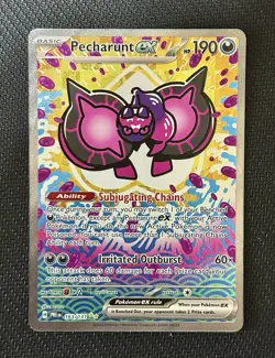 Pokemon TCG Pecharunt EX 163/131 Prismatic Evolutions Special Illustration Rare - Image 2