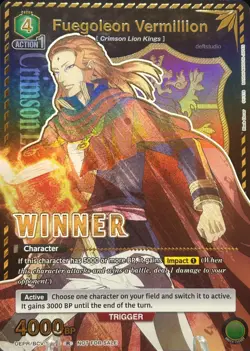 Fuegoleon Vermillion • UEPR/BCV-1-039 Winner Stamp Full Art Foil Union Arena NM - Image 1