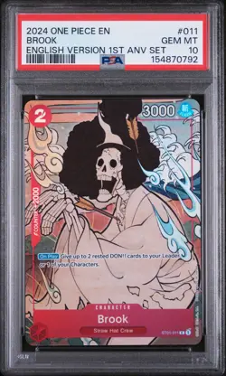 2024 ONE PIECE ENGLISH VERSION 1ST ANNIVERSARY SET #011 BROOK PSA 10 - Image 1