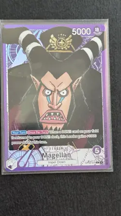 Bandai One Piece Magellan Leader OP02-071 Paramount War 5000 Power - Image 1