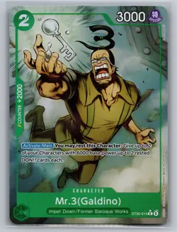 One Piece Starter Deck EX: Luffy & Ace #ST30-014 Mr.3(Galdino) (Full Art) - Image 1