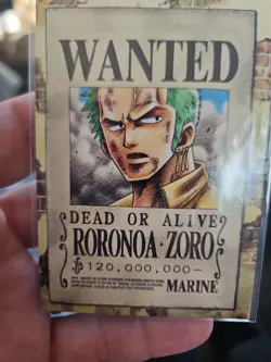 Roronoa Zoro Panini Epic Journey Marine One Piece Wanted Dead or Alive Poster - Image 1
