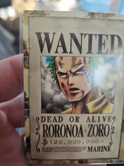 Roronoa Zoro Panini Epic Journey Marine One Piece Wanted Dead or Alive Poster - Image 2