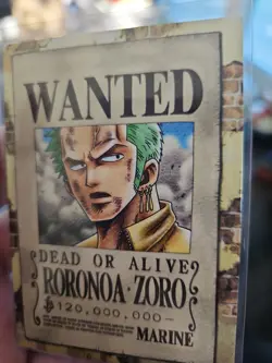 Roronoa Zoro Panini Epic Journey Marine One Piece Wanted Dead or Alive Poster - Image 3