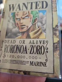 Roronoa Zoro Panini Epic Journey Marine One Piece Wanted Dead or Alive Poster - Image 4