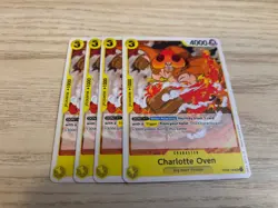OP03-105 Playset 4 x Charlotte Oven English UC One Piece TCG Card Game - Image 1