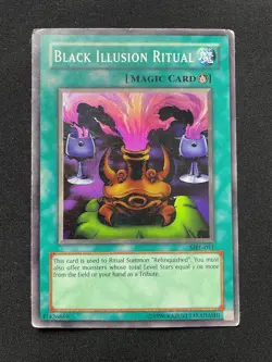 Yu-Gi-Oh! TCG Black Illusion Ritual MRL-EN HP Unlimited Super Rare - Image 1
