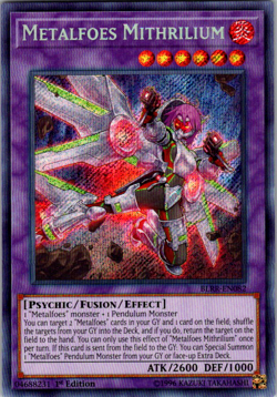 Metalfoes Mithrilium - BLRR-EN082 - Secret Rare 1st Edition Yugioh - Image 1
