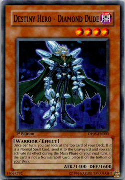 Yu-Gi-Oh! TCG Destiny Hero - Diamond Dude DP05-EN003 1st Edition Common - Image 1