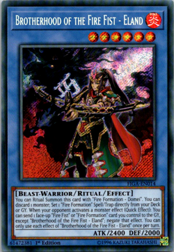 Yugioh Brotherhood of the Fire Fist - Eland FIGA-EN014 Secret Rare 1st Ed - Image 1