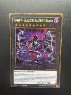 Yugioh Number 95: Galaxy-Eyes Dark Matter Dragon PGL2-EN015 1st Ed Secret NM/LP - Image 1