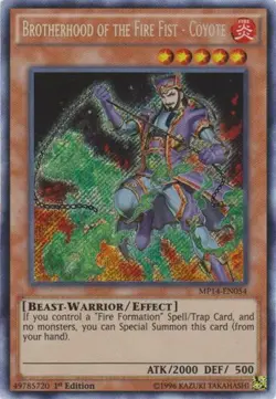 Brotherhood of the Fire Fist - Coyote - MP14-EN054 - Secret Rare - 1st Edition - - Image 1