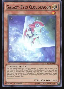 Yu-Gi-Oh TCG #WSUP-EN009 Galaxy-Eyes Cloudragon Super Rare,1st Edition - Image 1