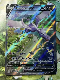 Aerodactyl V 180/196 NM Lost Origin Alternate Art Pokemon Near Mint- Pack Fresh - Image 1