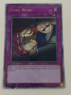 Yugioh Dark Bribe - 1st Edition QCR Quarter Century Secret Rare NM - Free Holo - Image 1