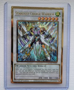 Stardust Charge Warrior MAGO-EN029 Premium Gold Rare 1st Edition Yugioh - Image 1