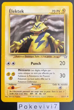 Carte Pokemon ELEKTEK 33/111 Unco NEO GENESIS Wizards FR OCCASION - Image 1