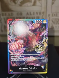 ONE PIECE TCG MONKEY D. LUFFY RARE 3RD ANNIVERSARY PROMO ALT ART ST01-012 NM - Image 4