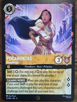 Ravensburger Disney Lorcana TCG Pocahontas - Peacekeeper 22/204 EN - Image 1