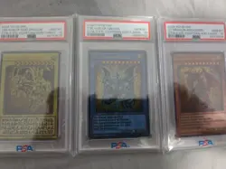 *US SELLER* PSA 10 Yu-Gi-Oh! TCG 25th Stainless Steel Egyptian God Cards JP - Image 1