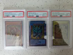 *US SELLER* PSA 10 Yu-Gi-Oh! TCG 25th Stainless Steel Egyptian God Cards JP - Image 4