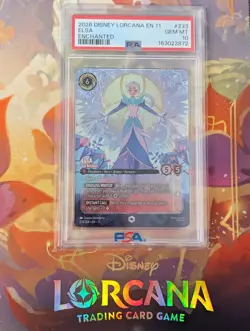 2026 DISNEY LORCANA EN 11-WINTERSPELL ENCHANTED #233 ELSA ICE ARTISAN PSA 10 - Image 1