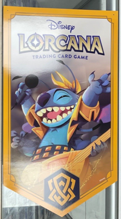 DISNEY LORCANA SHIMMERING SKIES PROMO BANNER Stitch TCG 30”X17” - Image 1