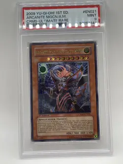 Arcanite Magician/Assault Mode PSA 9 MINT Ultimate Rare 1st Ed CRMS-EN021 Yugioh - Image 2