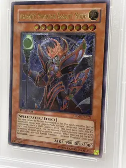 Arcanite Magician/Assault Mode PSA 9 MINT Ultimate Rare 1st Ed CRMS-EN021 Yugioh - Image 4