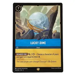 DuckTales Disney Lorcana Trading Card Lucky Dime 165/204 NM - Image 1